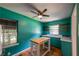 View of kitchen featuring an island, sink, and vintage-style refrigerator at 3020 Washington Rd, East Point, GA 30344