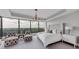 Bedroom featuring a bed with tufted headboard and floor to ceiling windows with incredible scenic views at 3344 Peachtree Ne Rd # 3504, Atlanta, GA 30326