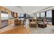 Open concept living and kitchen area, with expansive windows offering panoramic city views at 3344 Peachtree Ne Rd # 3504, Atlanta, GA 30326