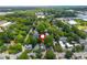 An aerial view pinpoints a house surrounded by trees in a neighborhood setting at 174 Pearl Se St, Atlanta, GA 30316