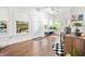 Bright office with hardwood floors, natural light, and ceiling fan at 3358 Lake Dr, Lawrenceville, GA 30044