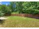 Expansive backyard with lush lawn, enclosed by a tall wooden fence for privacy and security at 4020 New Salem Ct, Cumming, GA 30040