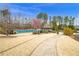 Community tennis courts surrounded by a walking path and lush landscaping with picnic shelter at 4020 New Salem Ct, Cumming, GA 30040