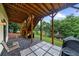 Covered patio area with stone pavers and a wooden structure, perfect for outdoor gatherings at 2653 W Main Nw St, Atlanta, GA 30318