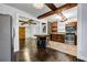Kitchen with tile floors, stainless appliances, wood cabinets, and an island with seating at 1747 Parkhill Dr, Decatur, GA 30032