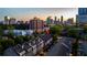 Aerial view of the neighborhood with an amazing cityscape in the background at 3663 Brookhaven Manor Crossing Ne, Atlanta, GA 30319