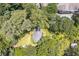 Aerial shot highlighting the home's location amidst mature trees and lush greenery at 1908 E Roxboro Ne Rd, Atlanta, GA 30324