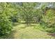 Lush backyard with mature trees offering a private, serene environment at 1908 E Roxboro Ne Rd, Atlanta, GA 30324