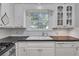 Traditional kitchen with white cabinets, black countertops, and stainless steel appliances at 1908 E Roxboro Ne Rd, Atlanta, GA 30324