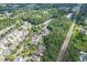 A scenic aerial view capturing the property amidst a mature tree canopy within a residential area at 3900 Baluster Ct, Suwanee, GA 30024