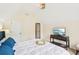 Bright bedroom with vaulted ceilings, complemented by a TV and neutral decor at 4472 Cavallon Nw Way, Acworth, GA 30101