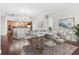 Open concept living space with modern finishes, dining area, and a view of the kitchen at 270 17Th Nw St # 4306, Atlanta, GA 30363