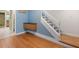 Hallway and staircase with hardwood floors and stylish accents at 1355 E Rock Springs Ne Rd, Atlanta, GA 30306