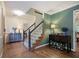 Foyer with hardwood floors and staircase at 2206 Heritage Trace Dr, Marietta, GA 30062