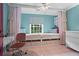 bedroom featuring a custom bed frame, matching desk and dresser, and beautiful decor at 261 Lamplighter Se Ln, Marietta, GA 30067