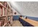 Office with bookshelves and an angled ceiling at 3754 Wyntuck Nw Cir, Kennesaw, GA 30152