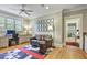 Home office featuring built-in desk, ample natural light, and comfortable seating at 15 Northwood Ne Ave, Atlanta, GA 30309