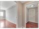Hallway displaying hardwood flooring and neutral color scheme at 1501 Clairmont Rd # 1522, Decatur, GA 30033
