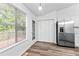 Bright kitchen features stainless steel appliances, lots of storage, and natural light at 165 Lost Lake Trl, Villa Rica, GA 30180