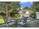 The backyard patio area offers a table with chairs for outdoor entertainment at 4271 Keheley Ne Rd, Marietta, GA 30066