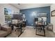 This home office features carpet floors, a large window, and two workstation setups at 4271 Keheley Ne Rd, Marietta, GA 30066