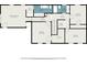 Floor plan featuring three bedrooms, baths, closets and a hall at 4271 Keheley Ne Rd, Marietta, GA 30066