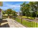 A backyard view from the deck looking out at the back of the home at 168 Gatlin Ridge Run, Dallas, GA 30157