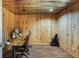 This office space features wood walls, tile flooring, and modern lighting at 168 Gatlin Ridge Run, Dallas, GA 30157