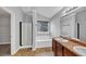 Bathroom features a shower, soaking tub, and double vanity at 2165 Capella Cir, South Fulton, GA 30331
