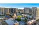Aerial view showcasing a complex in a downtown neighborhood at 3180 Mathieson Drive # 703, Atlanta, GA 30305
