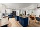 Bright, modern kitchen featuring a large island, stainless steel appliances, and open layout at 4990 Turtle Rock Drive Dr, Marietta, GA 30066