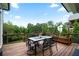 Charming outdoor deck with seating, perfect for relaxation and enjoying the beautiful views at 4445 Pebble Rock Dr, Cumming, GA 30041
