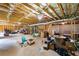 Unfinished basement with exposed wood beams, concrete floor and potential for customization and added living space at 510 Black Horse Cir, Canton, GA 30114