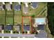 Aerial view of the property highlighting its proximity to a community pool at 303 Horizon Trce, Loganville, GA 30052