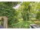 Backyard view showing greenery, trees, and a glimpse of a car at 1454 Beecher Sw St, Atlanta, GA 30310