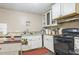 Functional kitchen equipped with black appliances and white cabinetry at 1454 Beecher Sw St, Atlanta, GA 30310