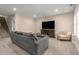 Basement featuring a TV and sitting area, perfect for entertaining and relaxation at 508 Windy Ridge Ct, Canton, GA 30114