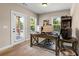 Cozy office space with a view of the backyard and outdoor access at 508 Windy Ridge Ct, Canton, GA 30114