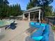 Comfortable poolside lounge area with outdoor furniture and shade at the community pool at 1117 Cordia Ave, Atlanta, GA 30318