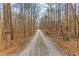 A gravel driveway stretches into the distance through a dense forest setting at 1452 Redwine Rd, Fayetteville, GA 30215