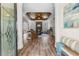 Inviting foyer showcasing hardwood floors and an open view of the living room at 1452 Redwine Rd, Fayetteville, GA 30215