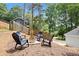 Cozy backyard fire pit area featuring four chairs, perfect for outdoor entertaining at 2855 Lamer Trce, Marietta, GA 30066