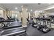 Community gym with several treadmills and elliptical machines for residents' use at 1850 Cotillion Drive # 2118, Dunwoody, GA 30338