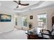 This office features natural light, a ceiling fan, and an executive desk at 2367 Millhaven Se St, Smyrna, GA 30080