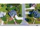 An aerial view of the home highlighting the street, neighborhood, and backyard at 3804 Bay Orchard Lane, Loganville, GA 30052