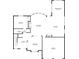 Detailed first floor plan showing layout for the living room, kitchen, dining area and bedrooms at 3804 Bay Orchard Lane, Loganville, GA 30052