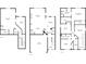 Detailed floor plans of the first, second, and third floors showing layout and dimensions at 132 Cornerstone Pl, Woodstock, GA 30188