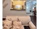 Living room showcasing the entryway, accented with decorative elements and warm lighting, offering a welcoming introduction at 791 Bristol Way, Lithonia, GA 30058
