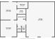 Floor plan displays the layout of the bedroom, bathroom, flex space, laundry room and garage at 5870 Shadewater Dr. Dr, Cumming, GA 30041