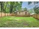 Secluded backyard with a wooden deck and privacy fence, offering a tranquil outdoor space at 911 Oakland Sw Dr, Atlanta, GA 30310